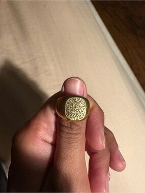 18k Gold filled signet ring